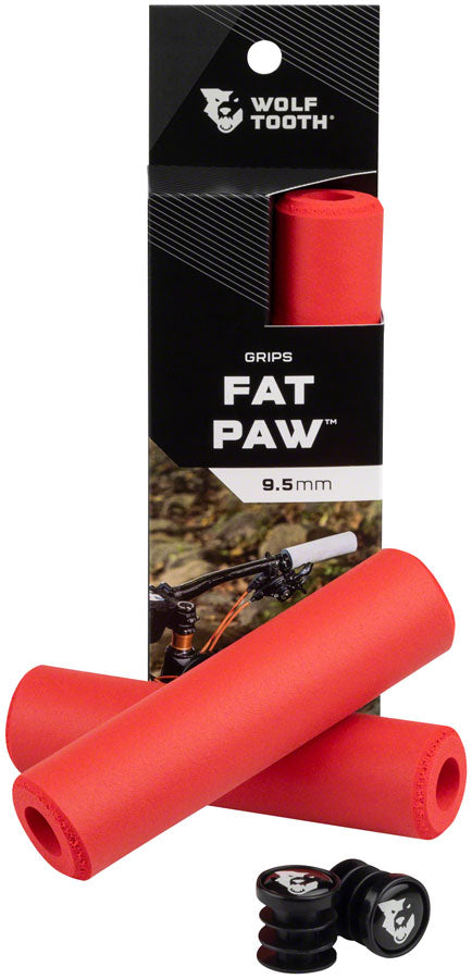 Wolf Tooth Fat Paw Grips - Red Grips Wolf Tooth   