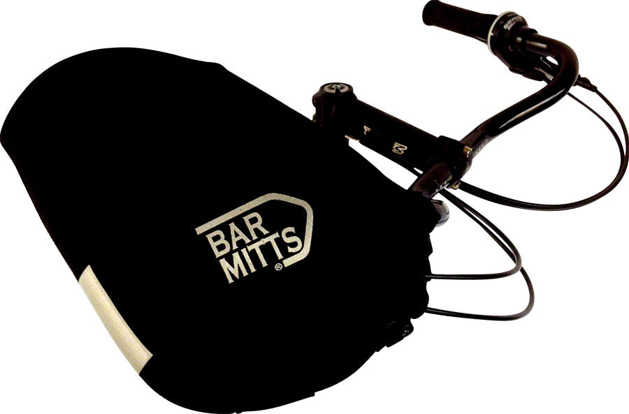 Bar Mitts Mustache / Townie Pogie Handlebar Mittens: One Size Black Pogies Bar Mitts   