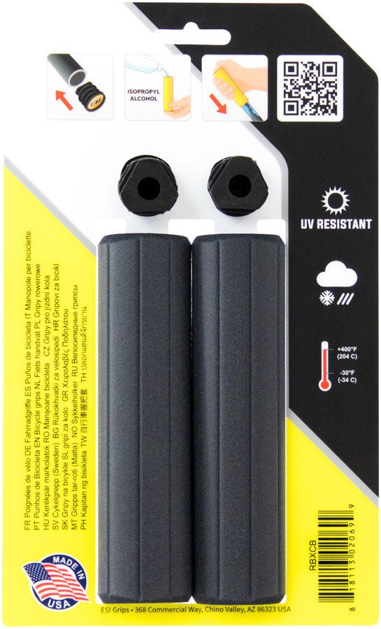 ESI Ribbed Extra Chunky Grips - Black Grips ESI   