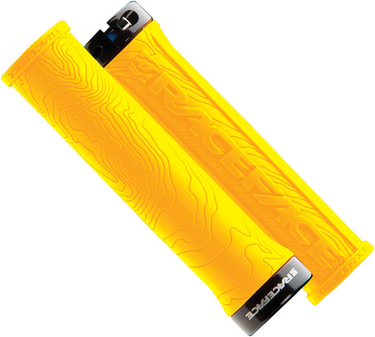 RaceFace Half Nelson Grips - Yellow Lock-On Grips Race Face   