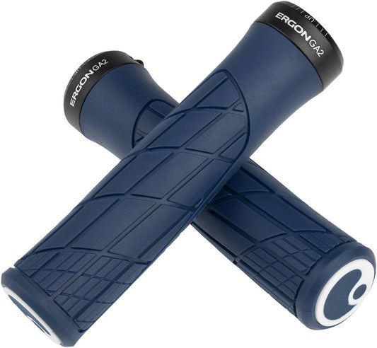 Ergon GA2 Grips - Nightride Blue Lock-On Grips Ergon   