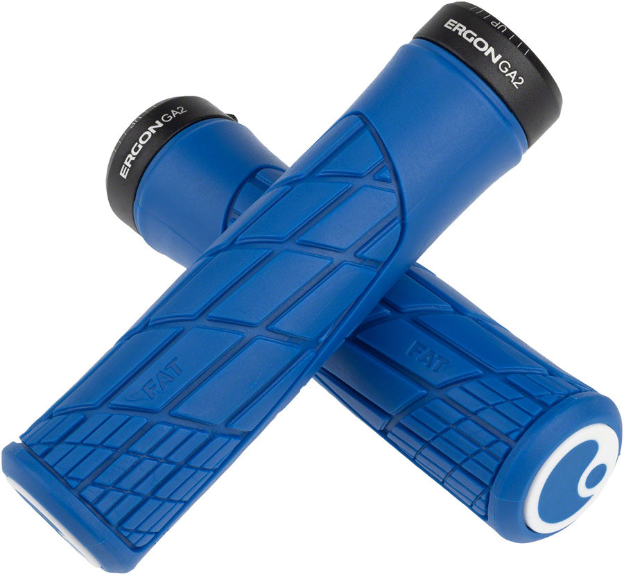 Ergon GA2 Fat Grips - Midsummer Blue Lock-On Grips Ergon   