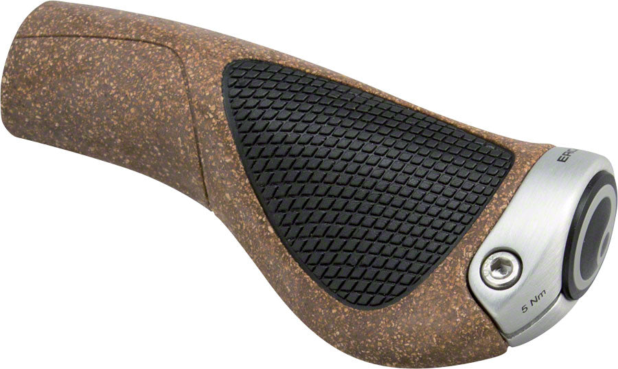 Ergon GP1 BioKork Grips - Lock-On Large Black/Tan Grips Ergon   