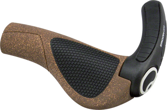 Ergon GP3 BioKork Grips - Lock-On Small Black/Tan Grips Ergon   