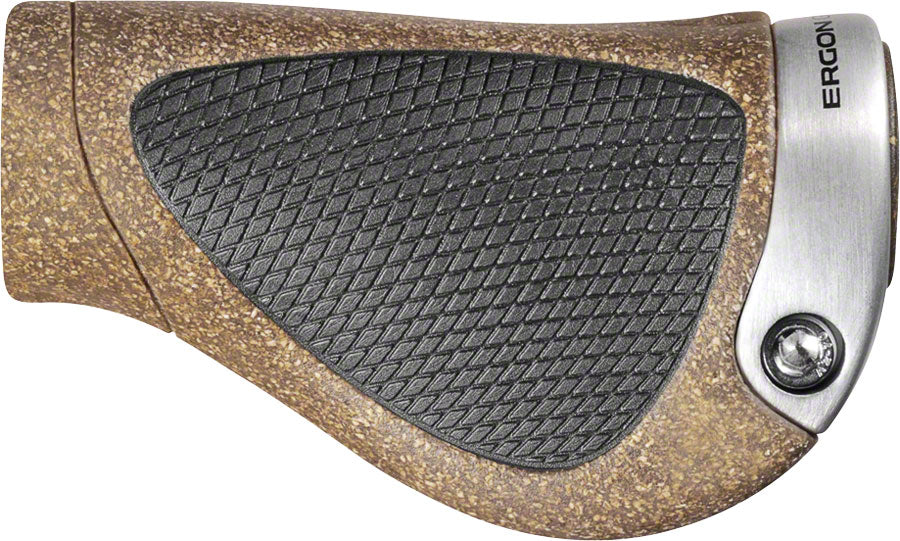 Ergon GP1 BioKork Grips - Lock-On Twistshift Small Black/Tan Grips Ergon   