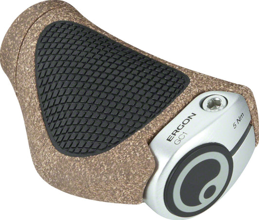 Ergon GC1 BioKork Grips - Lock-On Rohloff/Nexus Black/Tan Grips Ergon   