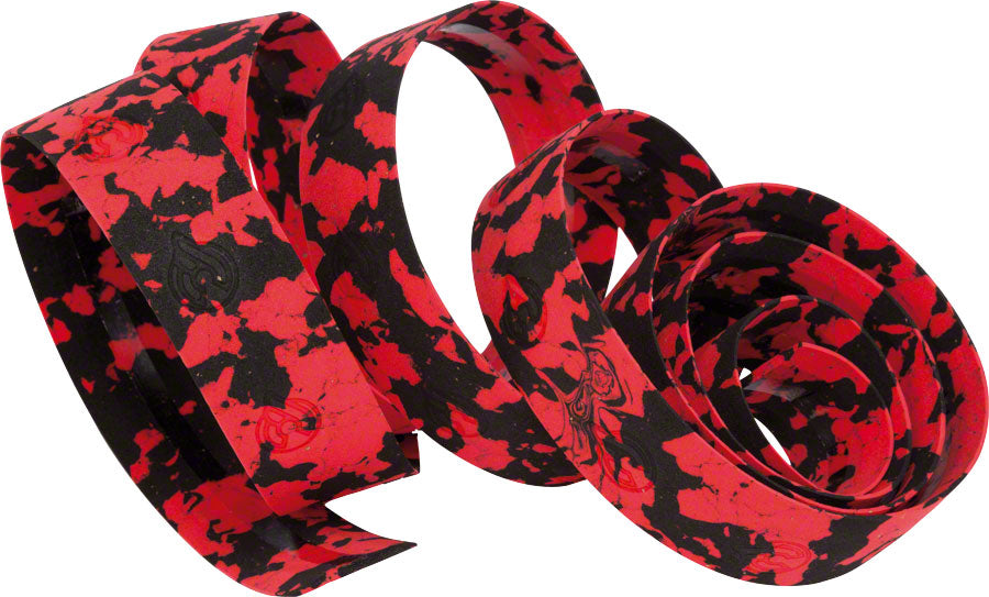 Cinelli Macro Splash Ribbon Bar Tape - Black/Red Bar Tape Cinelli   