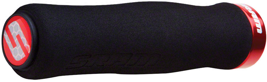 SRAM Foam Contour Grips - Black/Red Lock-On Grips SRAM   