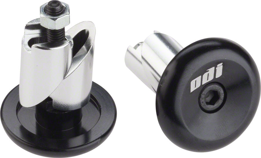 ODI Aluminum Bar Ends Pair Black Bars Ends & Plugs ODI   