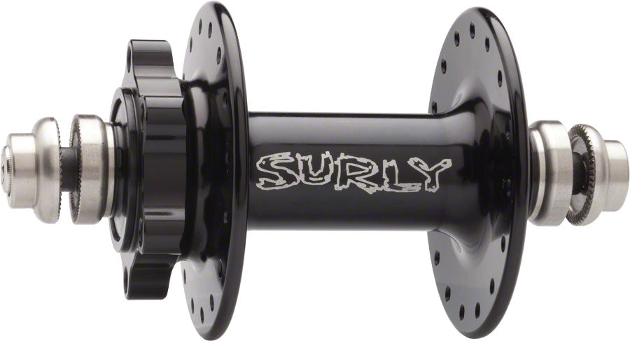 Surly Ultra New Disc Front Hub - QR x 100mm 6-Bolt Black 32h Front Hub Surly   