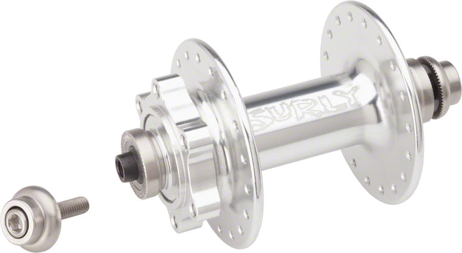 Surly Ultra New Disc Front Hub - QR x 100mm 6-Bolt Silver 32h Front Hub Surly   