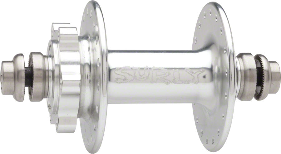 Surly Ultra New Disc Front Hub - QR x 100mm 6-Bolt Silver 32h Front Hub Surly   