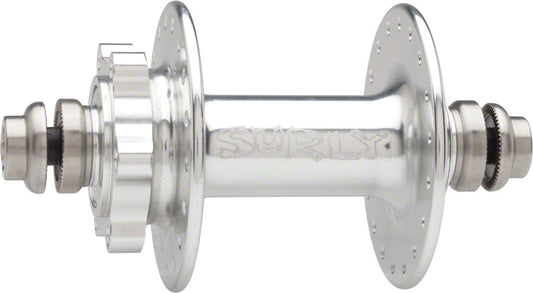 Surly Ultra New Disc Front Hub - QR x 100mm 6-Bolt Silver 32h Front Hub Surly   