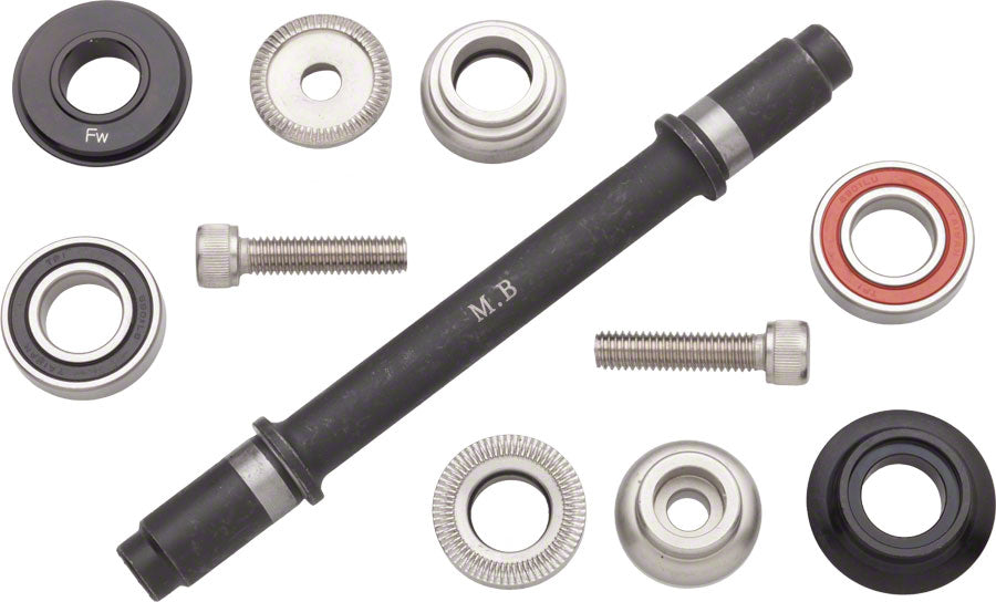 Surly Ultra New Hub Axle Kit for 120mm Rear Free/Free Black Axles & Axle Parts Surly   