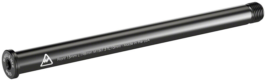 Wheels Manufacturing Front Thru Axle - M15 x 1.5 x 10 198mm Axles & Axle Parts Wheels Manufacturing   
