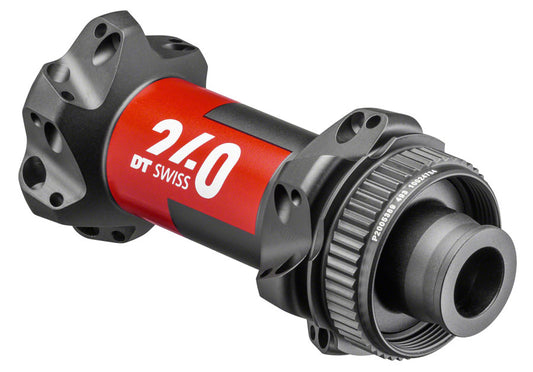 DT Swiss 240 Front Hub - 12 x 100mm Center-Lock Black/Red 24H Front Hub DT Swiss   