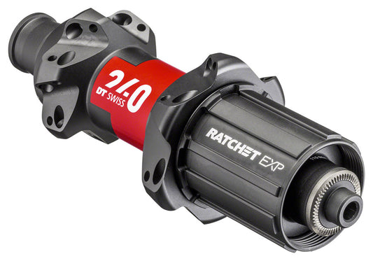 DT Swiss 240 EXP Rear Hub - QR x 130mm Rim Brake HG 11 Road BLK/Red 24H 36pt Rear Hub DT Swiss   