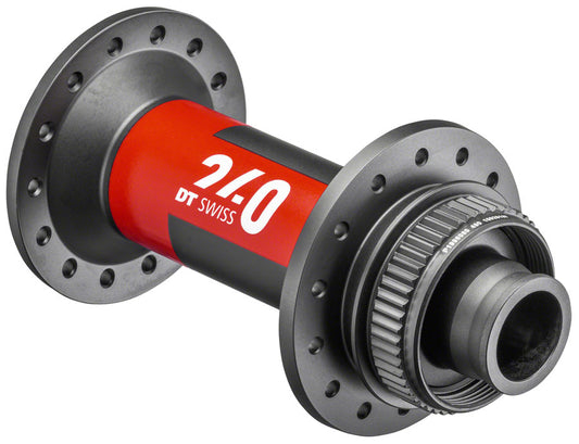 DT Swiss 240 Front Hub - 15 x 110mm Center-Lock Black/Red 32H Front Hub DT Swiss   