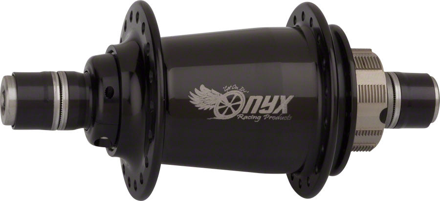 Onyx BMX Ultra Rear Hub - 3/8" 10 x 100mm Rim Brake Black 36H BMX Hubs ONYX Racing Products   