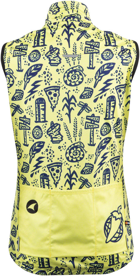 Salsa Womens Gravel Story Vest - Yellow Dark Blue Medium Vest Salsa   