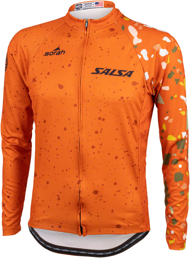 Salsa Mens Terrazzo Long Sleeve Jersey - Small Orange Jerseys Salsa   