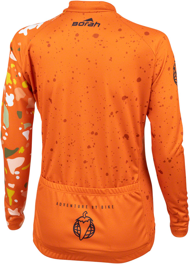 Salsa Womens Terrazzo Long Sleeve Jersey - Large Orange Jerseys Salsa   
