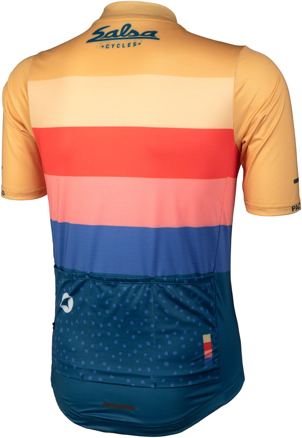 Salsa Team Polytone Mens Jersey - Goldenrod Dark Blue w/ Stripes Medium Jerseys Salsa   