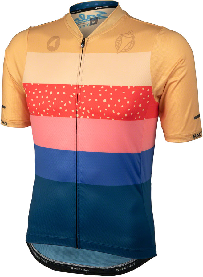 Salsa Team Polytone Mens Jersey - Goldenrod Dark Blue w/ Stripes X-Large Jerseys Salsa   