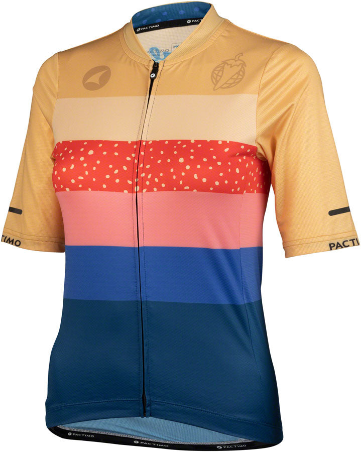 Salsa Team Polytone Womens Jersey - Goldenrod Dark Blue w/ Stripes 2X-Large Jerseys Salsa   