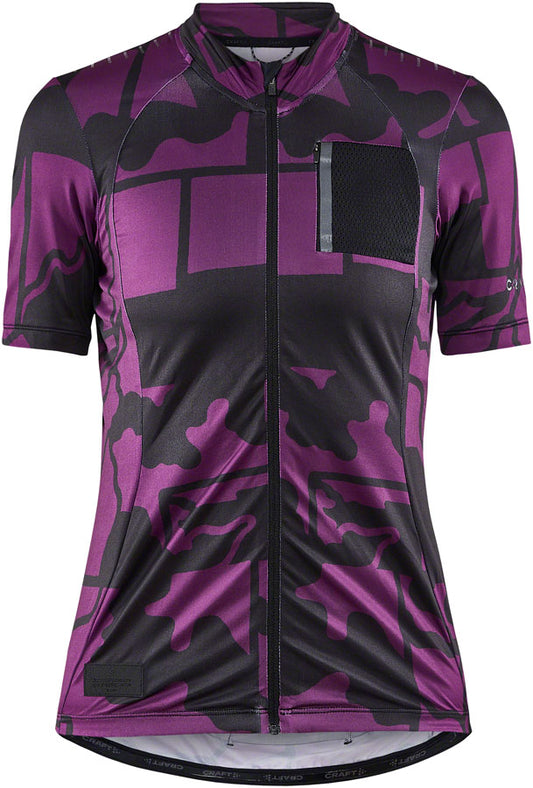 Craft ADV Bike Offroad Jersey - Short Sleeve Blossom/Black Small Womens Jerseys Craft   