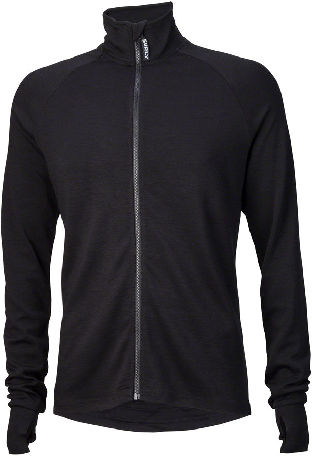 Surly Merino Wool Jersey - Black Long Sleeve Mens 2X-Large Jerseys Surly   