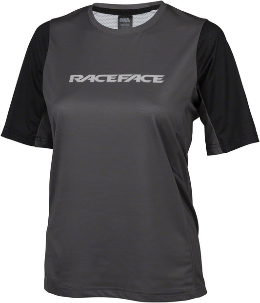 RaceFace Indy Jersey - Short Sleeve Womens Charcoal Medium Jerseys Race Face   