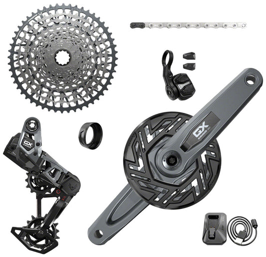 SRAM GX Eagle T-Type Ebike AXS Groupset - 160mm ISIS Crank Arms Bosch 36T Ring/Clip-On Guard Derailleur Shifter 10-52t Cassette Group Kits SRAM   