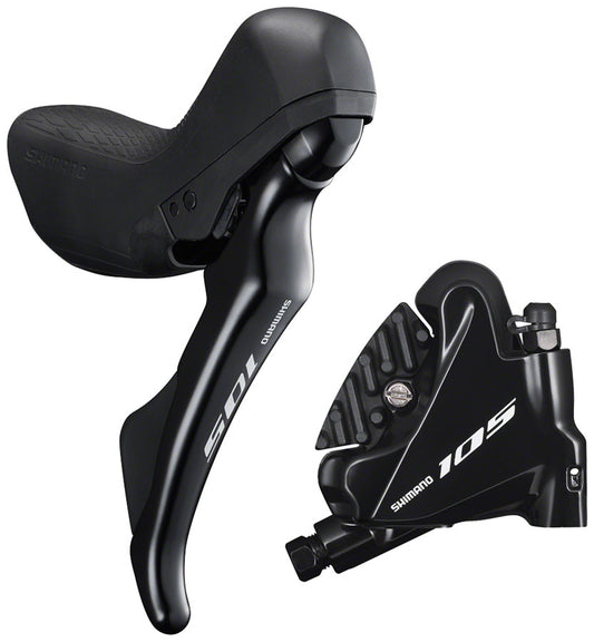 Shimano 105 ST-R7020 Right Standard Reach 11-Speed Hydraulic Brake/Shift Lever BR-R7070 Rear Flat Mount Caliper Hydraulic Brake/Shift Lever Drop Bar Shimano   