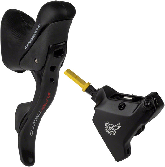 Campagnolo Super Record Ergopower Hydraulic Brake/Shift Lever Disc Caliper - Right/Rear 12-Speed 160mm Flat Mount Caliper BLK Hydraulic Brake/Shift Lever Drop Bar Campagnolo   