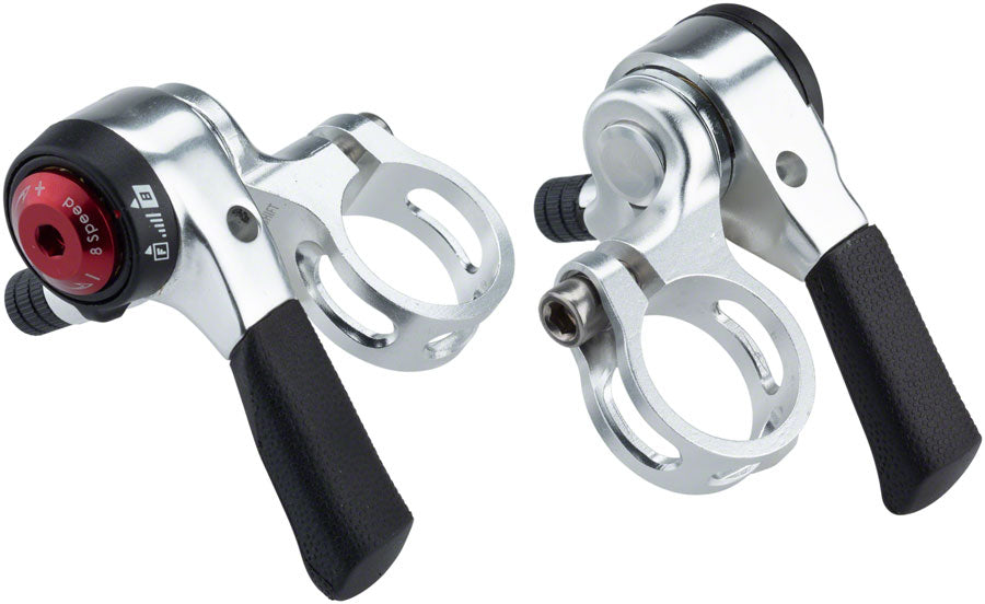 microSHIFT Thumb Shifter Set 8-Speed Double/Triple Shimano Compatible Black Shifters microSHIFT   