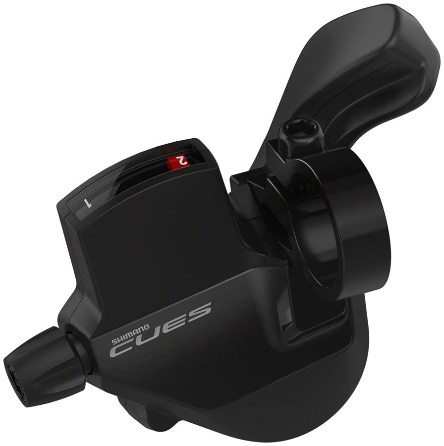 Shimano CUES SL-U6000-L Shifter - Left 2-Speed Rapidfire Plus Mono Optical Gear Display BLK Shifters Shimano   
