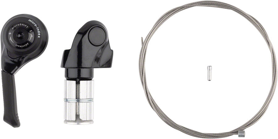 microSHIFT Left Bar End Mountain Shifter - Double/Triple Friction Shimano Compatible Shifters microSHIFT   