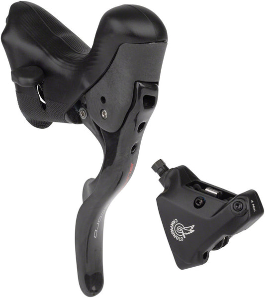 Campagnolo Super Record Ergopower Hydraulic Brake/Shift Lever Disc Caliper - Left/Front 12-Speed 140mm Flat Mount Caliper BLK Hydraulic Brake/Shift Lever Drop Bar Campagnolo   