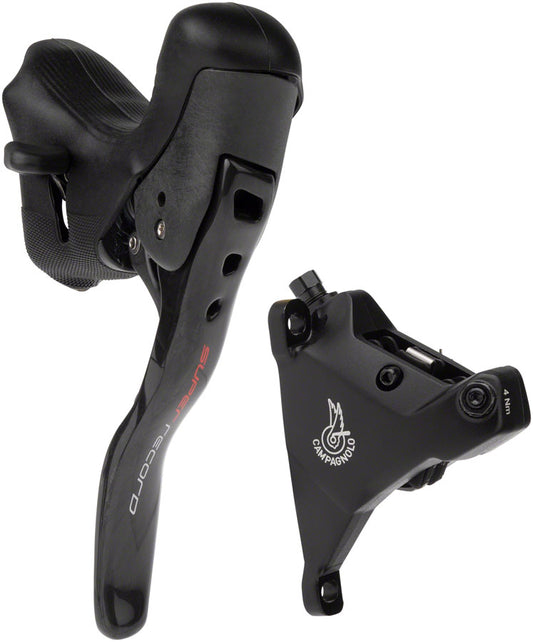 Campagnolo Super Record Ergopower Hydraulic Brake/Shift Lever Disc Caliper - Left/Front 12-Speed 160mm Flat Mount Caliper BLK Hydraulic Brake/Shift Lever Drop Bar Campagnolo   