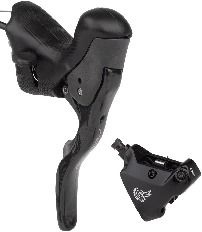 Campagnolo Record Ergopower Hydraulic Brake/Shift Lever Disc Caliper - Left/Front 12-Speed 160mm Flat Mount Caliper BLK Hydraulic Brake/Shift Lever Drop Bar Campagnolo   
