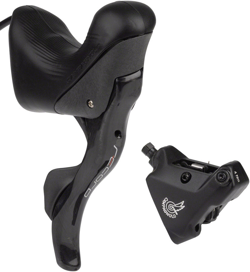 Campagnolo Record Ergopower Hydraulic Brake/Shift Lever Disc Caliper - Right/Rear 12-Speed 140mm Flat Mount Caliper BLK Hydraulic Brake/Shift Lever Drop Bar Campagnolo   