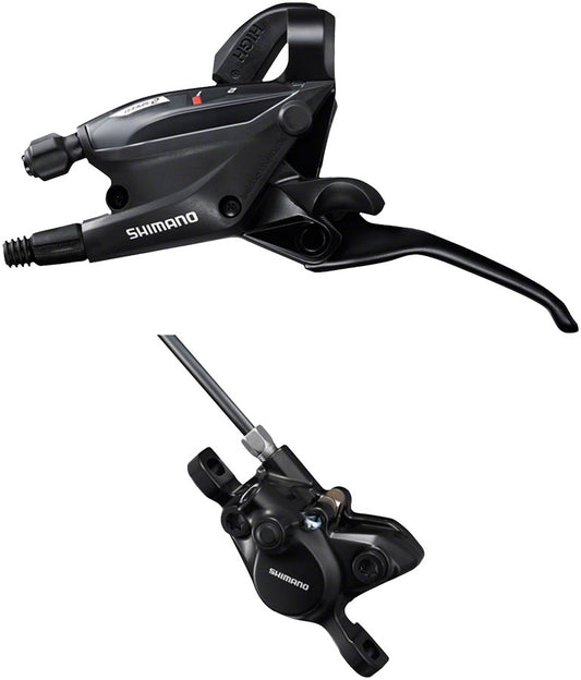 Shimano ST-EF505 EZ Fire Plus Shift/Brake Lever BR-MT200 Disc Brake Caliper - Left/Front 2x Shift 2-Piston BLK Brake/Shift Lever - Flat Bar Shimano   