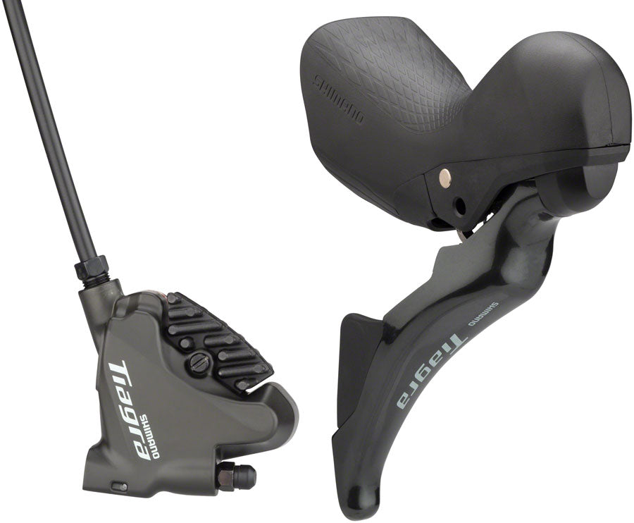 Shimano Tiagra ST-4725/BR-4770 Mechanical Shift/Hydraulic Brake Lever Caliper - Rear Flat Mount Finned Resin Pads BLK Hydraulic Brake/Shift Lever Drop Bar Shimano   
