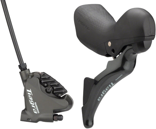 Shimano Tiagra ST-4725/BR-4770 Mechanical Shift/Hydraulic Brake Lever Caliper - Rear Flat Mount Finned Resin Pads BLK Hydraulic Brake/Shift Lever Drop Bar Shimano   