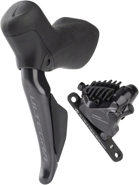 Shimano Ultegra ST-R8170E Di2 Shift/Brake Lever BR-R8170 Hydraulic Disc Brake Caliper - Left/Front 2x Flat Mount BLK Hydraulic Brake/Shift Lever Drop Bar Shimano   