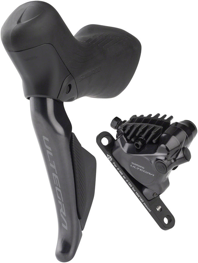 Shimano Ultegra ST-R8170D Di2 Shift/Brake Lever BR-R8170 Hydraulic Disc Brake Caliper - Left/Front 2x Flat Mount BLK Hydraulic Brake/Shift Lever Drop Bar Shimano   