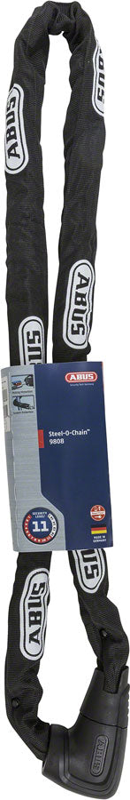 Abus  9808K/140 Steel-O-Chain Key Lock - Black Chain Locks Abus   