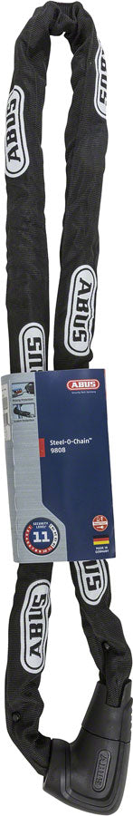 Abus  9808K/170 Steel-O-Chain Key Lock - Black Chain Locks Abus   