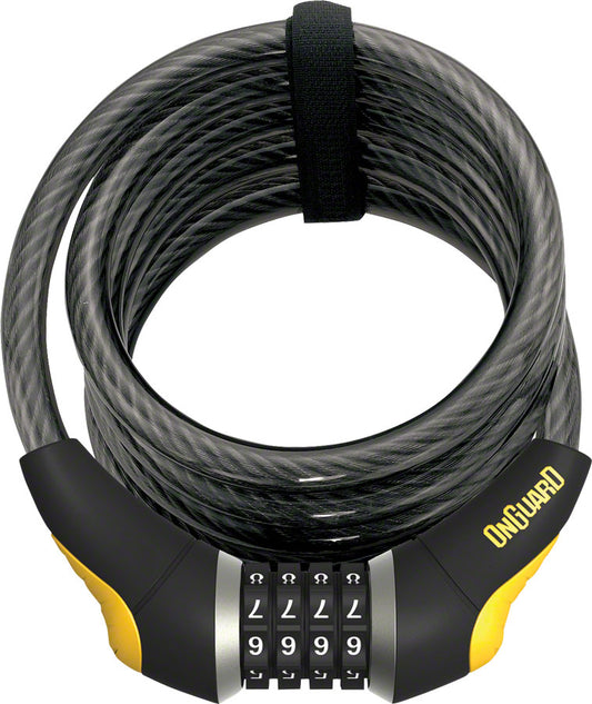 OnGuard Doberman Combo Cable Lock: 6 x 12mm Gray/Black/Yellow Cable Locks OnGuard   